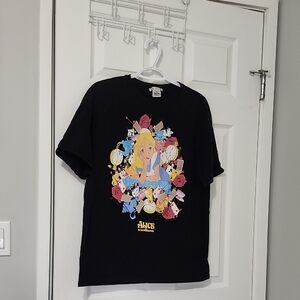 Disney Alice In Wonderland Black Graphic Tshirt